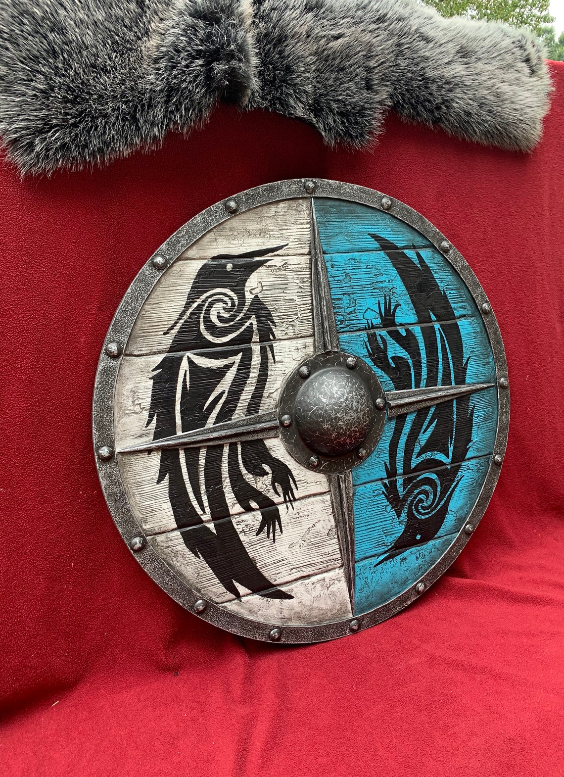 Valhalla Sea Dragon Jörmungandr Authentic Battleworn Viking Shield