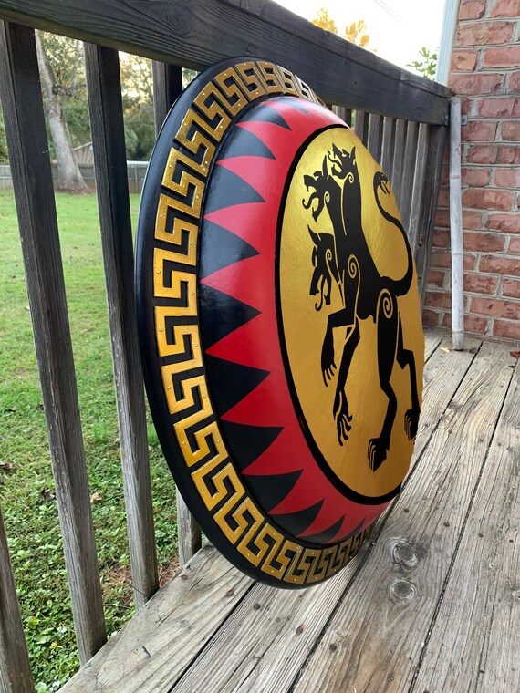 ケルベロス 本物の古代ギリシャ重装歩兵の盾 - Etsy 日本