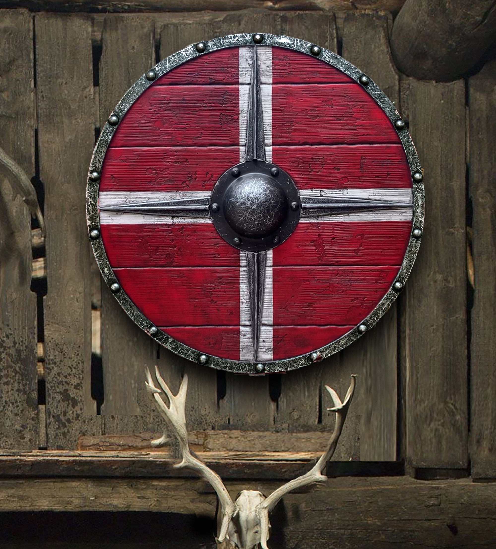 CANUTE KNUT Viking Shield Wood Replica VIKINGS Valhalla -  Hong Kong