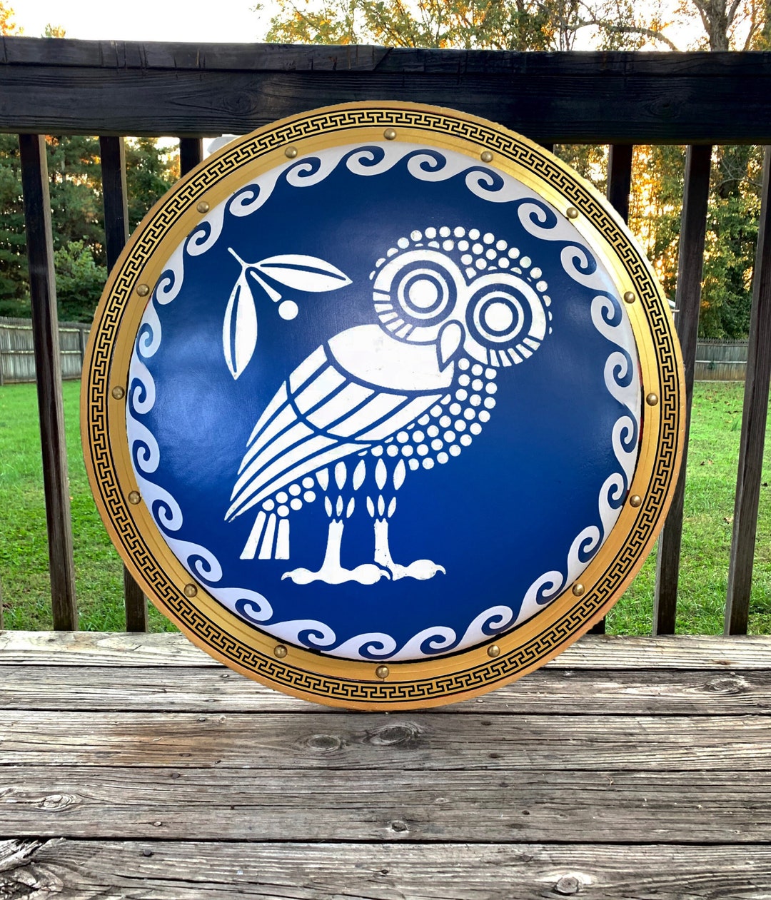 Odyssey Owl Authentic Ancient Greek Hoplite Shield Etsy