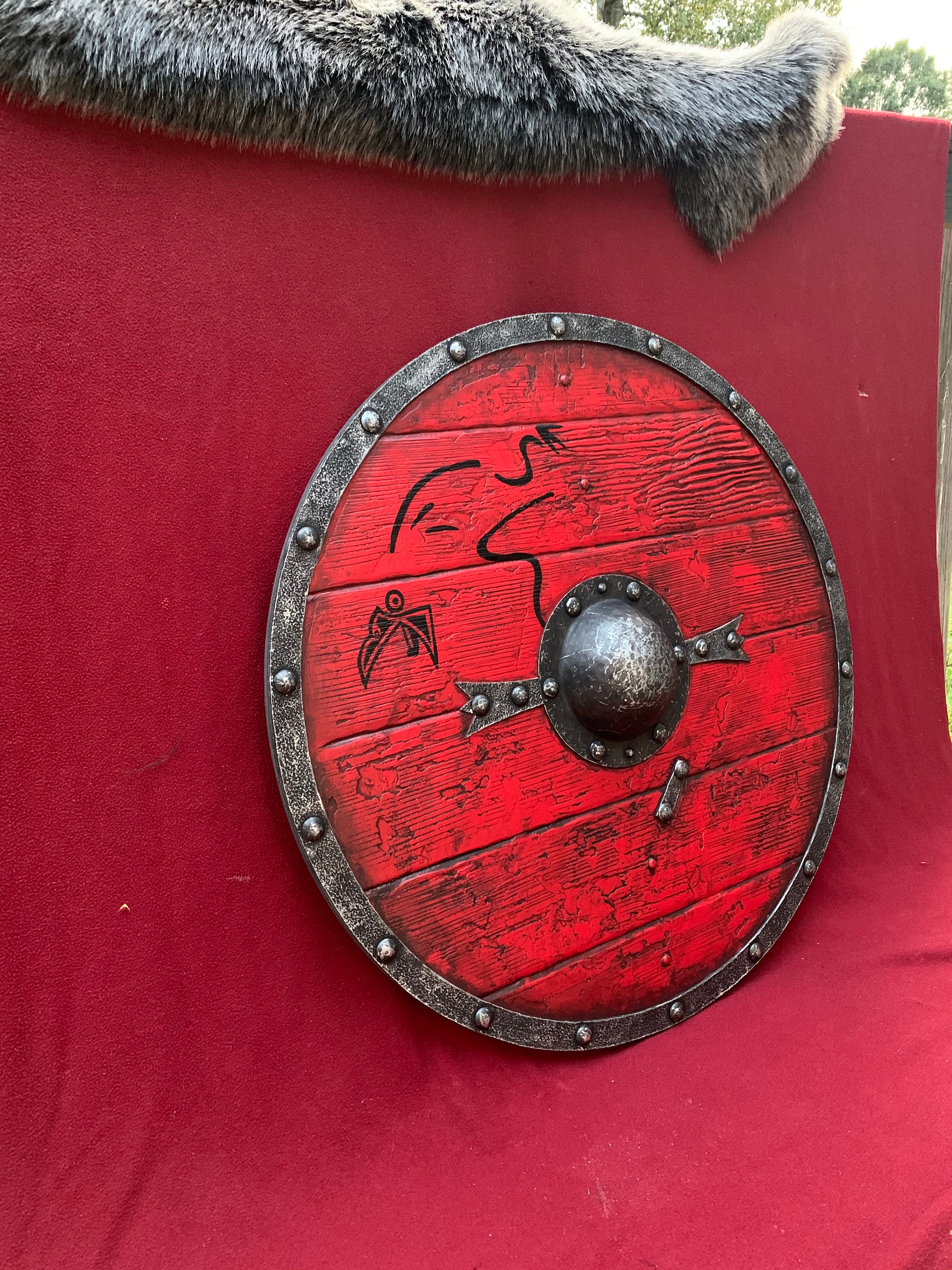 Medieval Ragnar Lothbrok Authentic Battleworn Viking Shield 