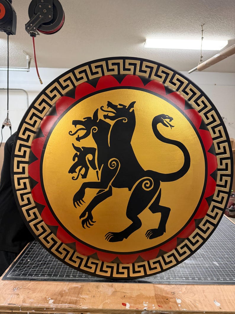 Cerberus Authentic Ancient Greek Hoplite Shield image 12