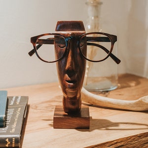 India Hand Carved Mango Seesham Wood Nose Eyeglasses Holder Accessoires Zonnebrillen & Eyewear Brillenstandaarden 