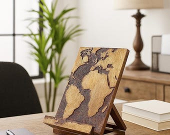 Cookbook Stand, Recipe Book Holder, Cookbook Holder, Book Display Stand, iPad Stand, Kitchen Tablet Stand, Kindle Stand, Hand Carved Stand