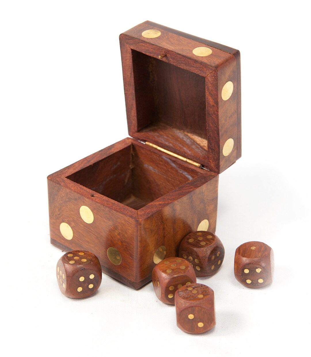Wooden Dice Box, Dice Game Box, Hand Carved Dice Box, Gift for Him