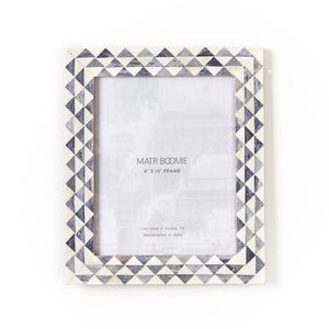 8x10 Mosaic Picture Frame, Bone Inlay Frame, Tabletop Frame, Wood Photo Frame, Desk Picture Frame, Family Picture Wedding Gift, Matr Boomie image 3