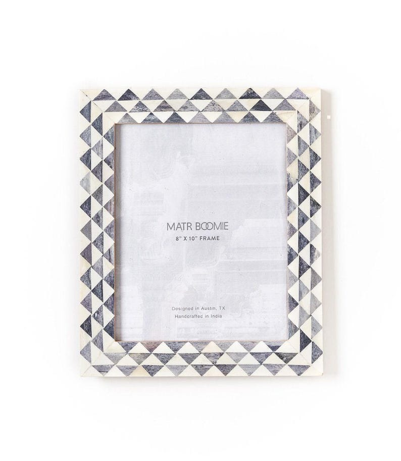 8x10 Mosaic Picture Frame, Bone Inlay Frame, Tabletop Frame, Wood Photo Frame, Desk Picture Frame, Family Picture Wedding Gift, Matr Boomie image 3