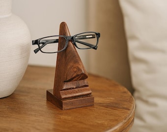 Nose Glasses Holder, Eyeglass Holder Stand, Wooden Glasses Stand, Reading Nook Decor, Animal Glass Holder, Sunglasses Holder, Dorm Gift