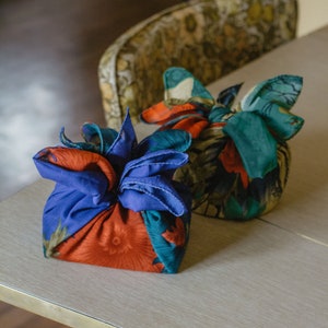 Furoshiki Wrapping Cloth (Set of 6 Assorted), Fabric Gift Wrap, Fabric Wrapping Paper, Sari Fabric, Sustainable Gift, Unique Gift For Mom