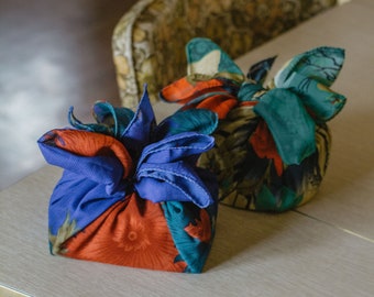 Sari Fabric Furoshiki Gift Wraps - Set of 6 from HumanKind Fair Trade -  HumanKind Fair Trade