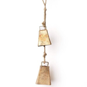 Rustic Wind Chime, Small Bell Garland, Artisan Bell Decor, Outdoor And Garden, Cozy Home Decor, Home Gift, Unique Mantel Decor, Patio Decor image 6