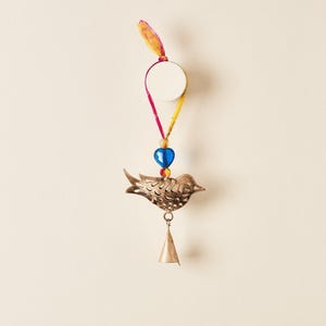Cute Hanging Wind Chimes, Indian Chimes, Heart Bell Chime, Copper Wind Chimes, Porch Decor, Fall Outdoor Decor, Garden Wind Chime, Fall Gift