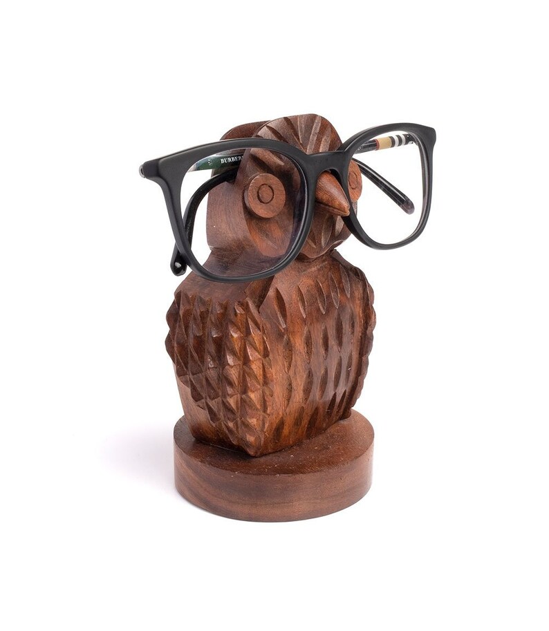 Owl Bird Shaped Wooden Holder Stand for Eyeglasses Glasses Etsy