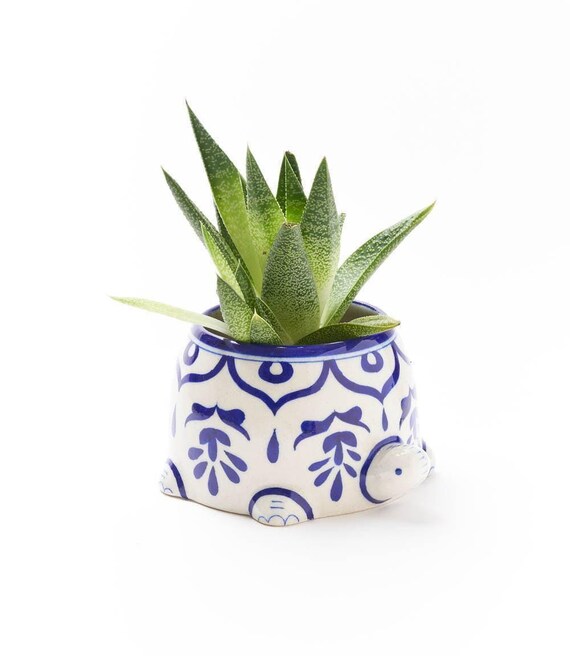 Small Turtle Planter, Pot With Drainage, Animal Planter, Cute Succulent Pot, Unique Garden Decor, Handcrafted Ceramics, Handmade Pottery