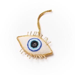 Enfeite de abelha de pelúcia, decoração para árvore de Natal, enfeite de feltro com miçangas, decoração para lareira, enfeite bordado, decoração natalina de feltro, presente para colocar na meia de Natal Eye Ornament