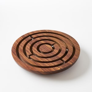 Wooden Labyrinth Game, Hand Labyrinth Puzzle, Labyrinth Toy, Wooden Hand Maze, Travel Game For Adults, Toys & Games, Tabletop Game