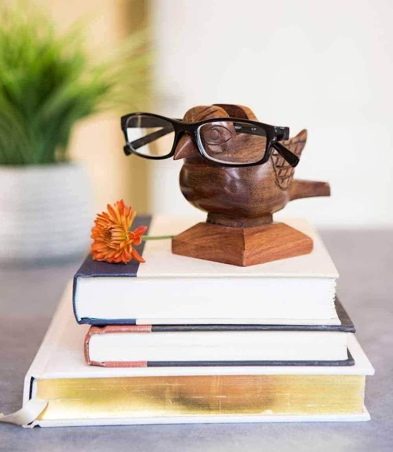 Turtle Eyeglass Holder, Glasses Stand, Wooden Glasses Holder, Reading Nook Decor, Animal Glass Holder, Sunglasses Holder, Wedding Gift image 5