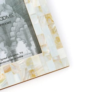 5x7 Photo Frame, Mother Of Pearl Picture Frame, Unique Picture Frame, Mosaic Frame, Anniversary Photo Frame, Decorative Frame, Tabletop image 5