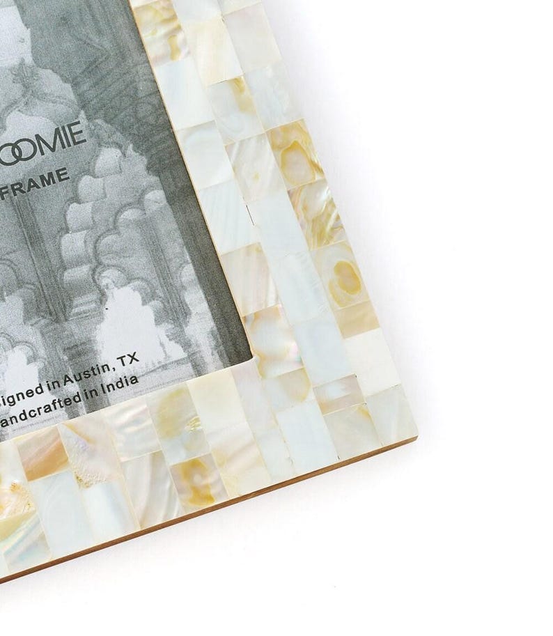 5x7 Photo Frame, Mother Of Pearl Picture Frame, Unique Picture Frame, Mosaic Frame, Anniversary Photo Frame, Decorative Frame, Tabletop image 5