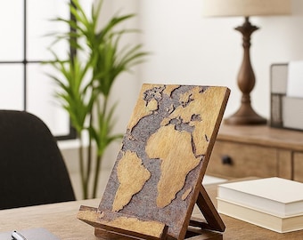 Cookbook Stand, Recipe Book Holder, Cookbook Holder, Book Display Stand, iPad Stand, Kitchen Tablet Stand, Kindle Stand, Hand Carved Stand