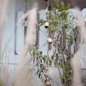 Rustic Bell Garland, Porch Decor, Boho Wind Chimes, Spring Furniture And Decor, Farmhouse Decor, Fireplace Decor, Hanging Bell Garland