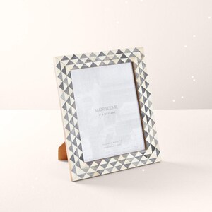 8x10 Mosaic Picture Frame, Bone Inlay Frame, Tabletop Frame, Wood Photo Frame, Desk Picture Frame, Family Picture Wedding Gift, Matr Boomie image 2