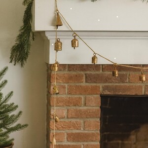 Rustic Wind Chime, Small Bell Garland, Artisan Bell Decor, Outdoor And Garden, Cozy Home Decor, Home Gift, Unique Mantel Decor, Patio Decor image 9