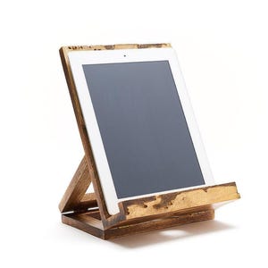 Cookbook Stand, Recipe Book Holder, Cookbook Holder, Book Display Stand, iPad Stand, Kitchen Tablet Stand, Kindle Stand, Hand Carved Stand image 3