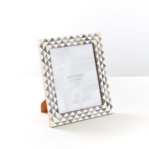 8x10 Mosaic Picture Frame, Bone Inlay Frame, Tabletop Frame, Wood Photo Frame, Desk Picture Frame, Family Picture Wedding Gift, Matr Boomie