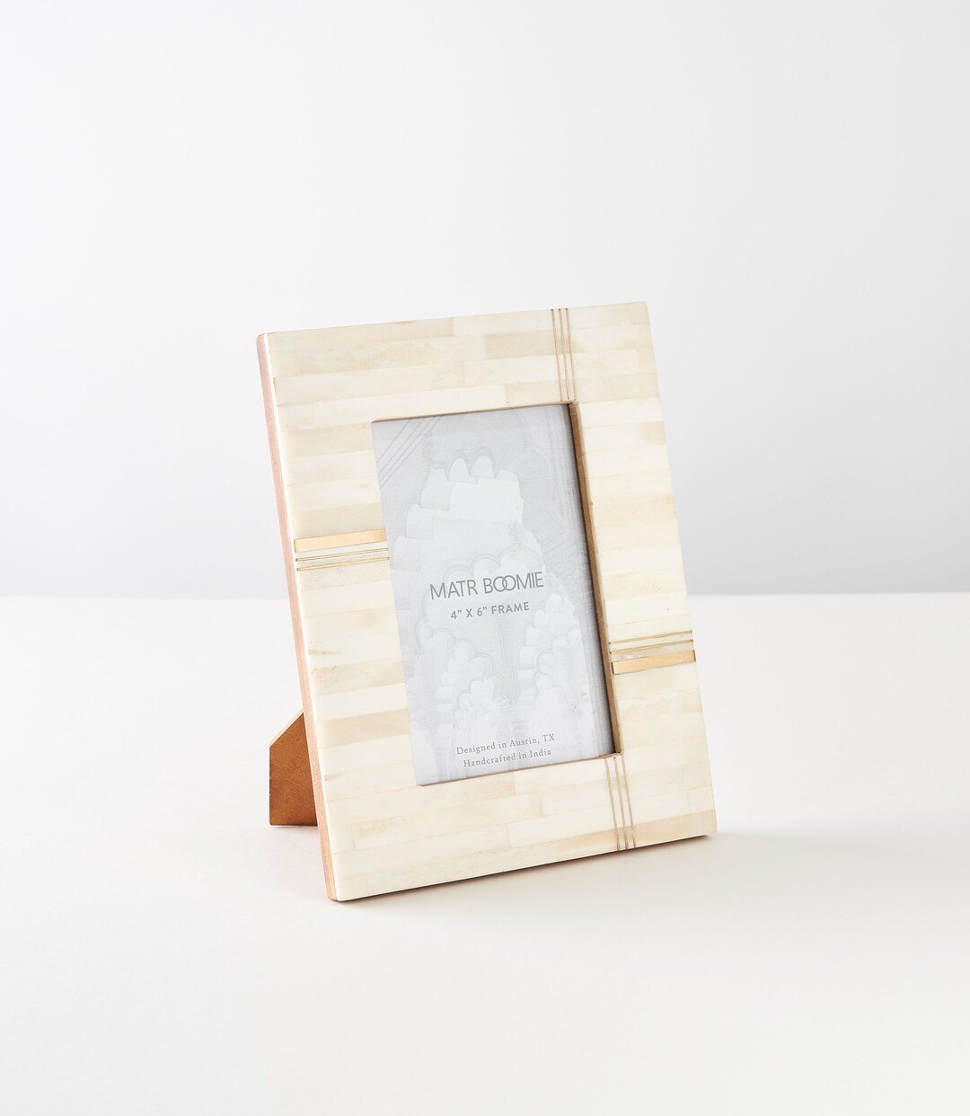 4x6 Picture Frame, off White Color Hand Carved Bone, Inlay Photo Frames