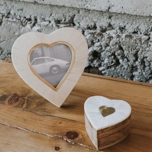 3x3 Heart Picture Frame, Small Photo Frame, Heart Shaped Frame, 5th Anniversary Gift, Unique Picture Frame, Birthday Gift For Her, Cute