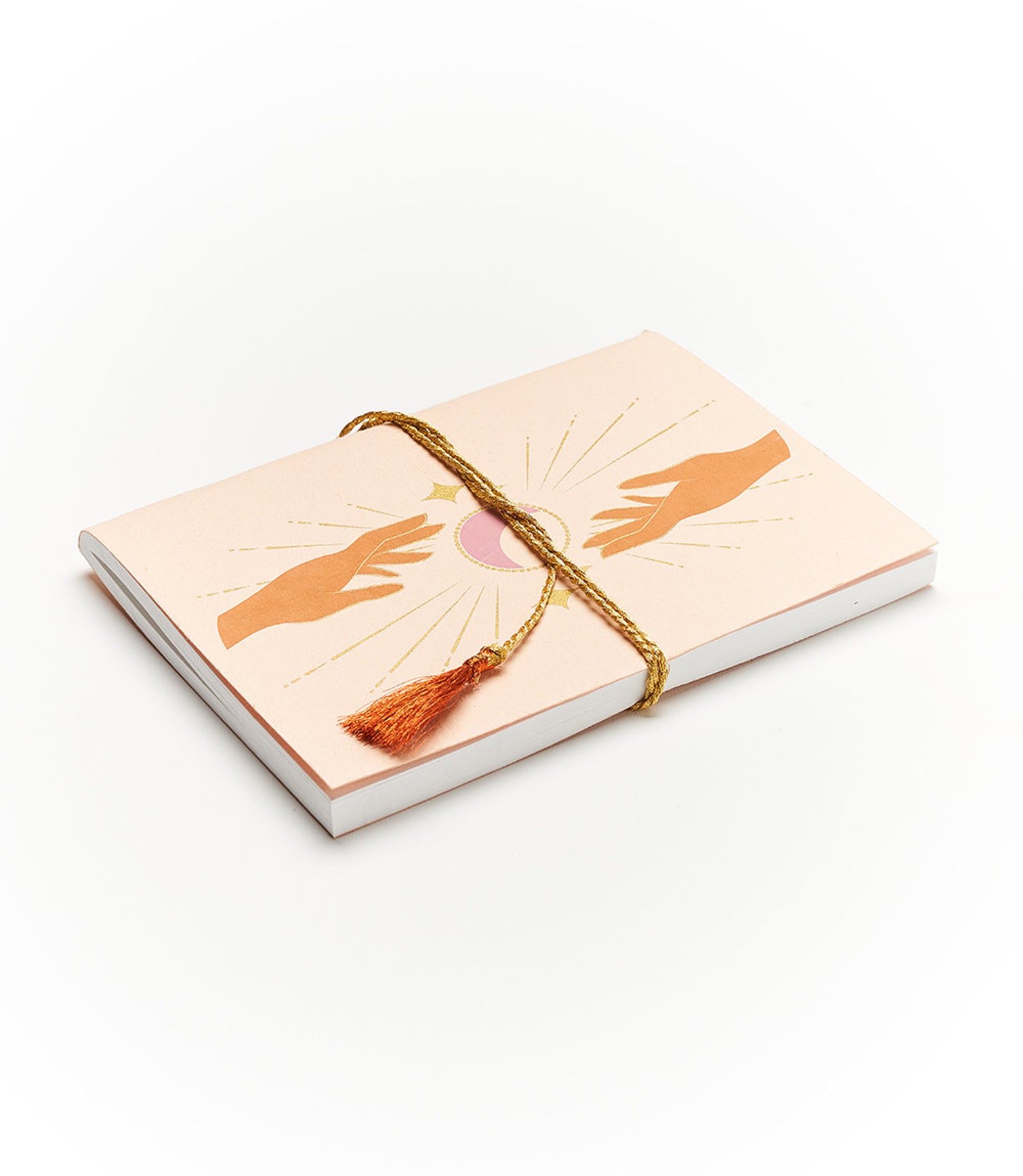 Handmade Recycled Cotton Paper Journal with Celestial Lunar Etsy