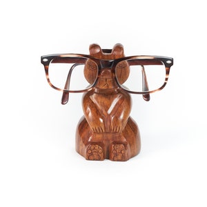 Matr Boomie Wooden Animal Cat Eyeglass Glasses Holder Stand