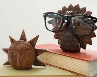 Support à Lunettes En Bois Paresseux FIMWOLZ | Fait Main | Dimensions 15x7,9x8,4cm | Décoration Bureau Et Maison | Cadeau Original - 9