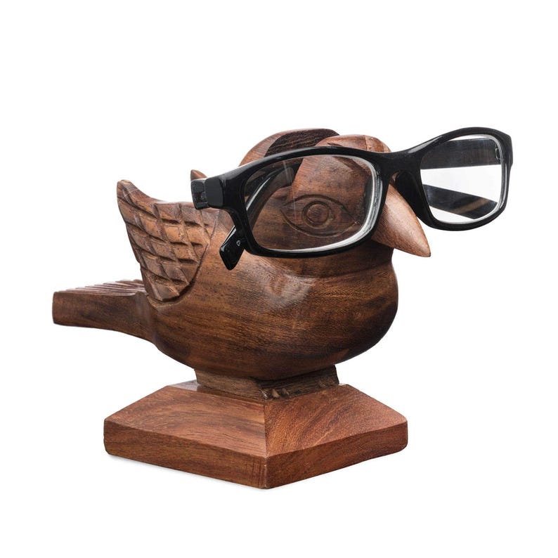 Turtle Eyeglass Holder, Glasses Stand, Wooden Glasses Holder, Reading Nook Decor, Animal Glass Holder, Sunglasses Holder, Wedding Gift Sparrow