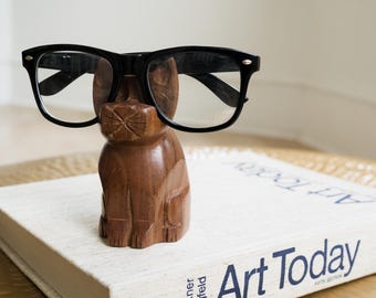 Cat Glasses Holder, Animal Eyeglass Holder Stand, Cute Glasses Stand, Sunglasses Holder, Cat Figurine Eyeglasses Stand, Retirement Gift