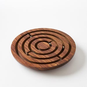 Wooden Labyrinth Game, Hand Labyrinth Puzzle, Labyrinth Toy, Wooden Hand Maze, Travel Game For Adults, Toys & Games, Tabletop Game