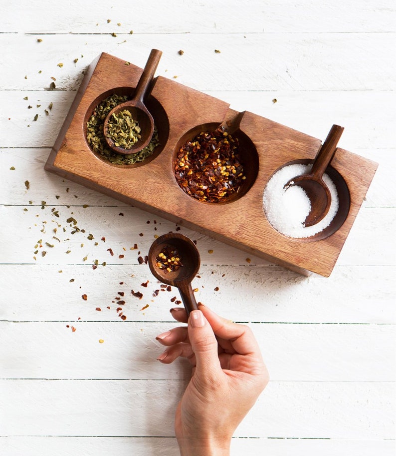 Handmade Rosewood Spice Tray From India Matr Boomie Etsy