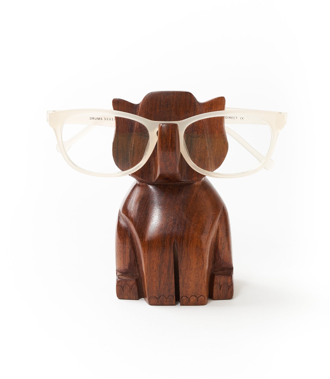 Elephant Eyeglass Holder, Glasses Holder, Hand Carved Eye Glass Holder