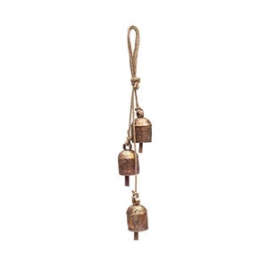 Rustic Bells Garland, Unique Wind Chimes, Rustic Fireplace Decor, Hanging Bell Garland, Outdoor Decor, Cozy Home Decor, Outdoor And Garden Rustic Wind Chime