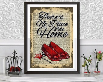 Der Zauberer von Oz Print Home Wand Dekor Poster Print Wörterbuch Hintergrund Wand Dekor
