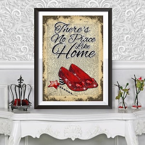The Wizard of Oz Print Home Wall Decor Poster Print Dictionary Background Wall Decor