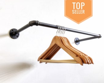 Industrial pipe clothing rack • garment rack • retail display rack • pipe rack • boutique display • clothing storage • retail fixture •pipe