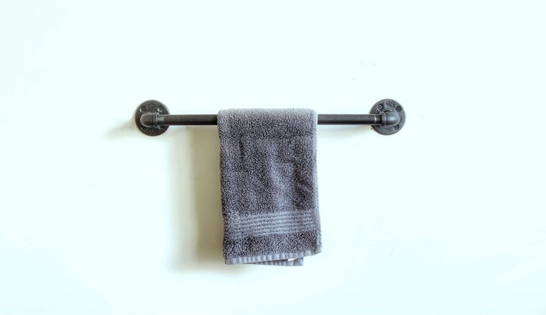 Towel Bar Industrial Towel Rack Bathroom Accessories Etsy