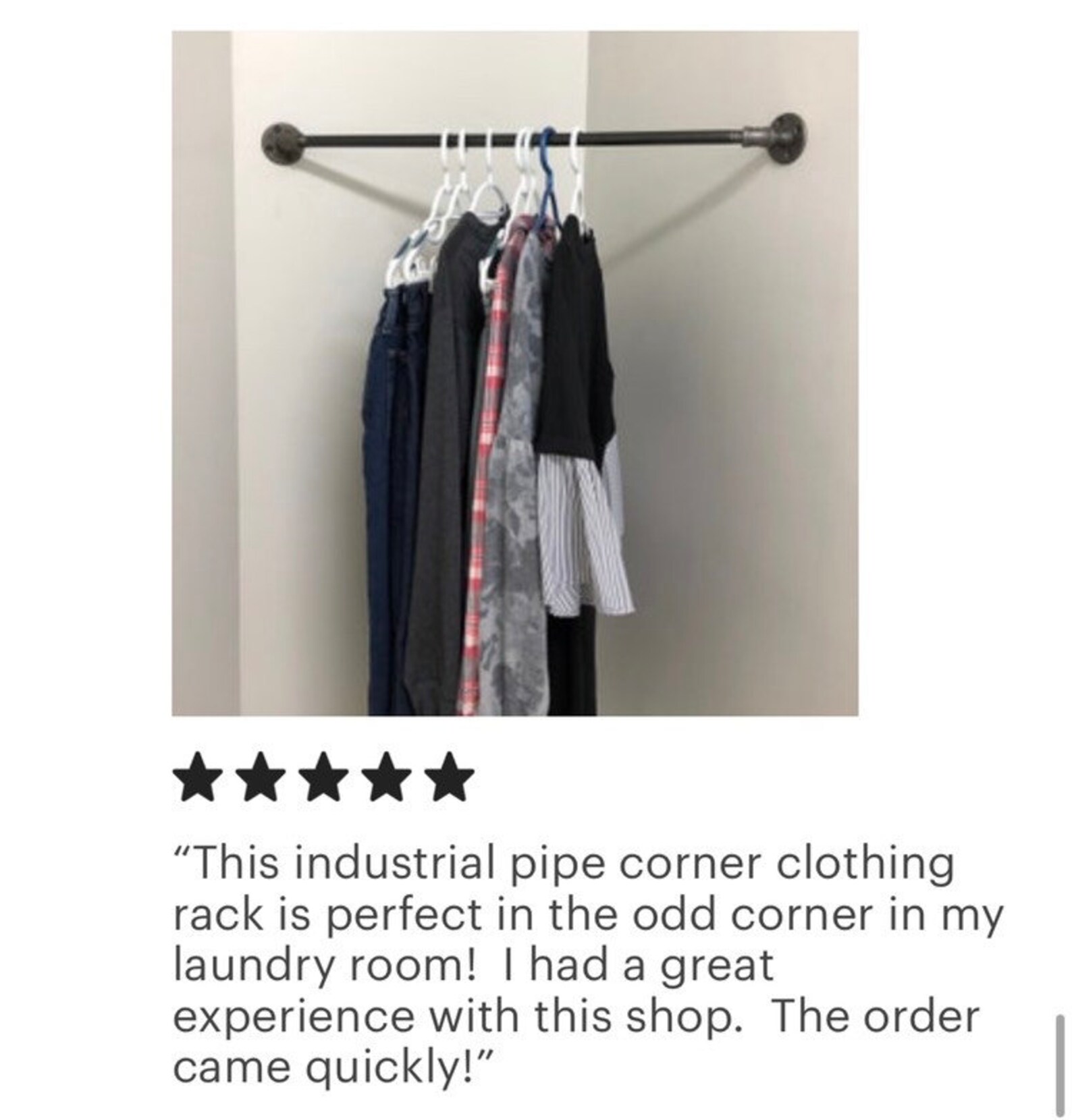 Industrial Pipe Corner Clothing Rack Corner Etsy