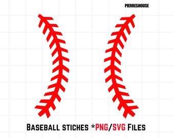 May include: Two red baseball stitch designs, isolated on a white background.  The stitches are curved and resemble the stitching on a baseball.