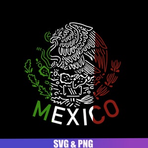 Mexico SVG, Mexico Coat of Arms SVG, Eagle svg, Mexico Flag Svg, Mexican Seal, Mexico Flag Clipart, Cricut Cut File, Png