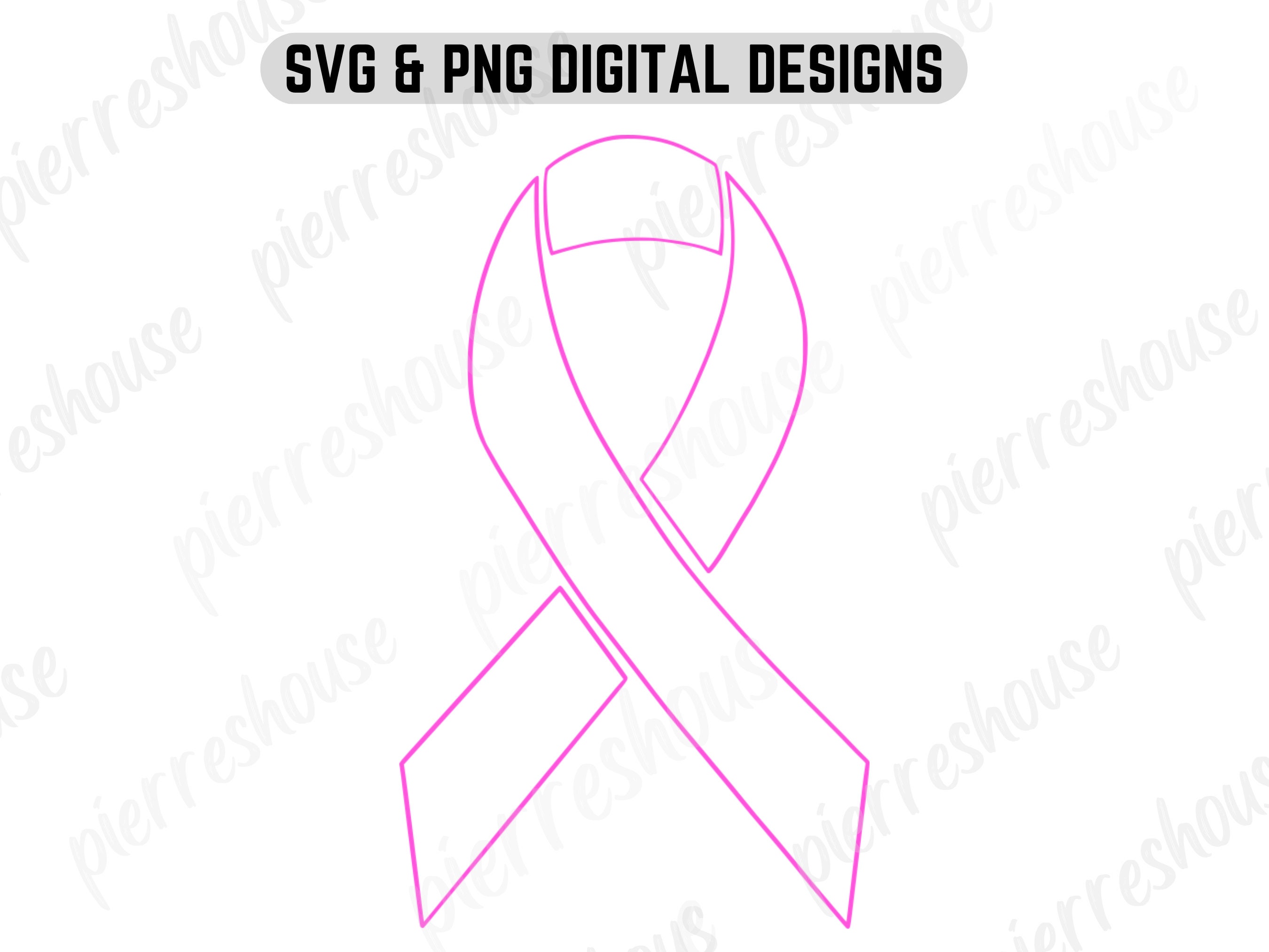 AWARENESS RIBBON SVG, Ribbon Svg, Cancer Awareness Ribbon Svg, Pink ...