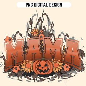Retro Halloween Mama PNG, Retro Halloween PNG, Groovy Halloween Sublimation Designs, fall mama png, fall vibes png, Sublimation