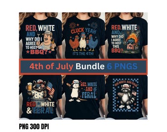Paquete PNG del 4 de julio, sublimación en rojo, blanco y salvaje, descargas digitales, diseño de camiseta del 4 de julio, SVG del Día de la Independencia